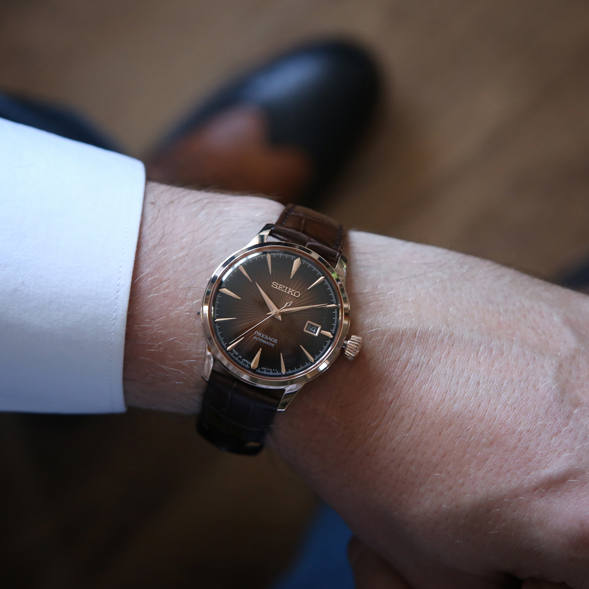 zegarek Seiko SRPB46J1 różowe złoto Presage - miniatura 7