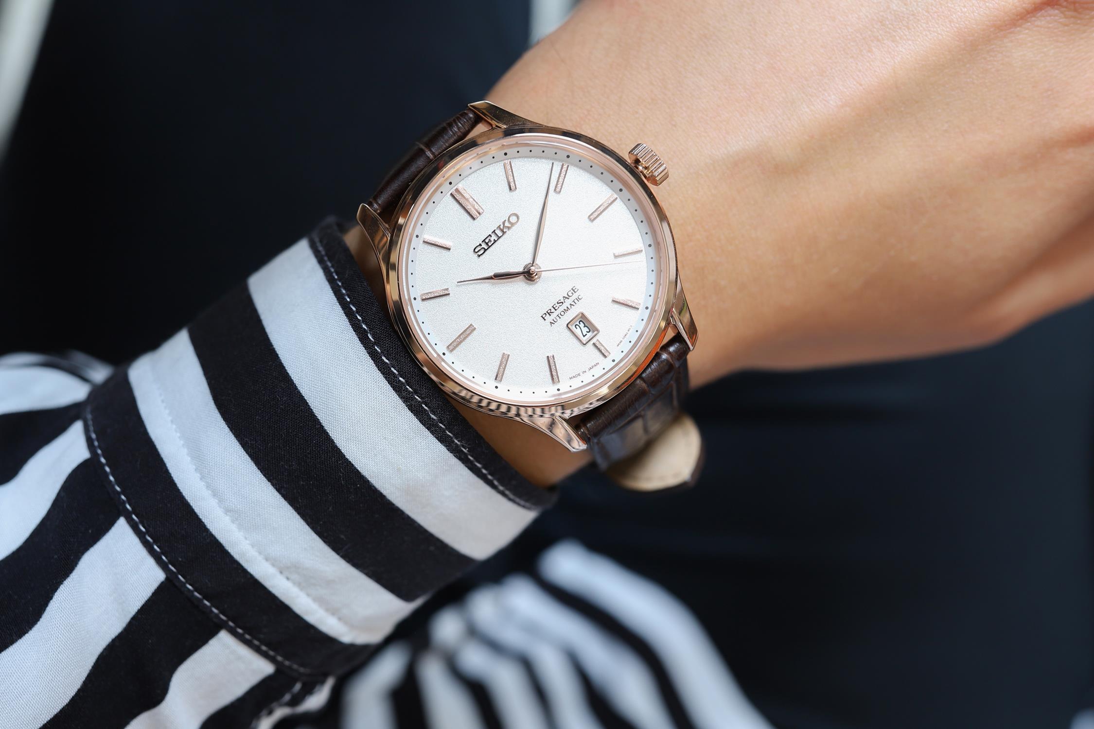 Seiko SRPD42J1 męski zegarek Presage pasek - miniatura 5