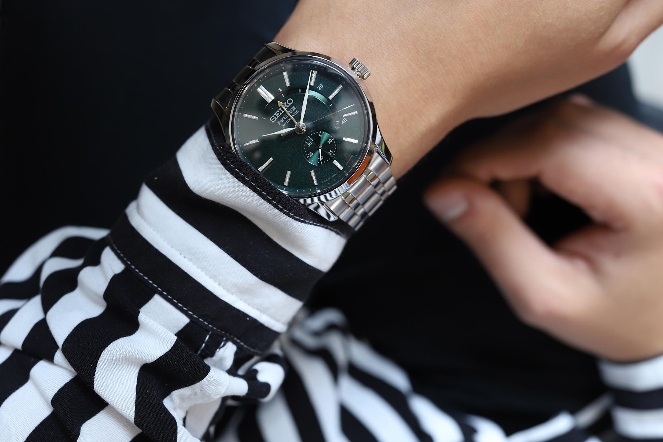 Seiko SSA397J1 zegarek srebrny elegancki Presage bransoleta - miniatura 5