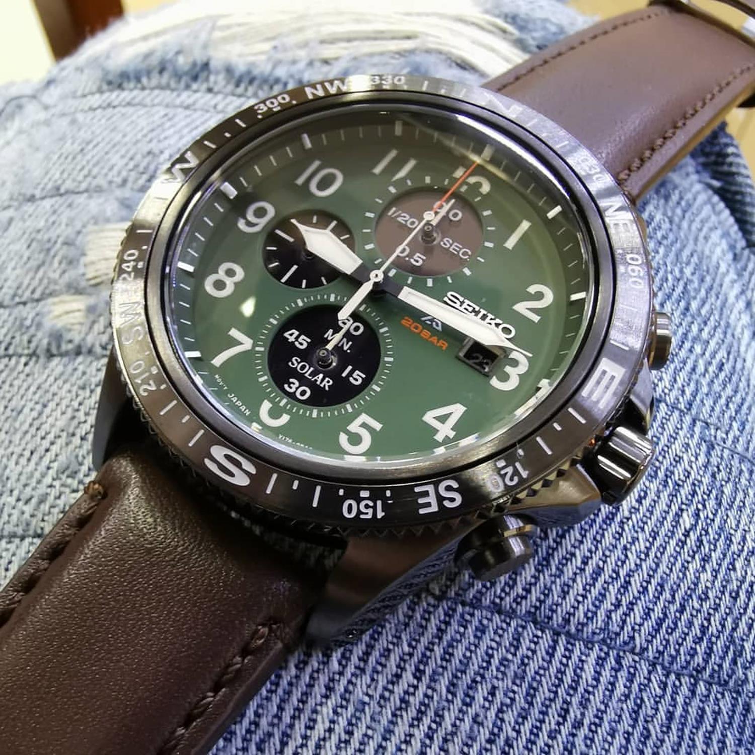 Seiko SSC739P1 zegarek czarny sportowy Prospex pasek - miniatura 5