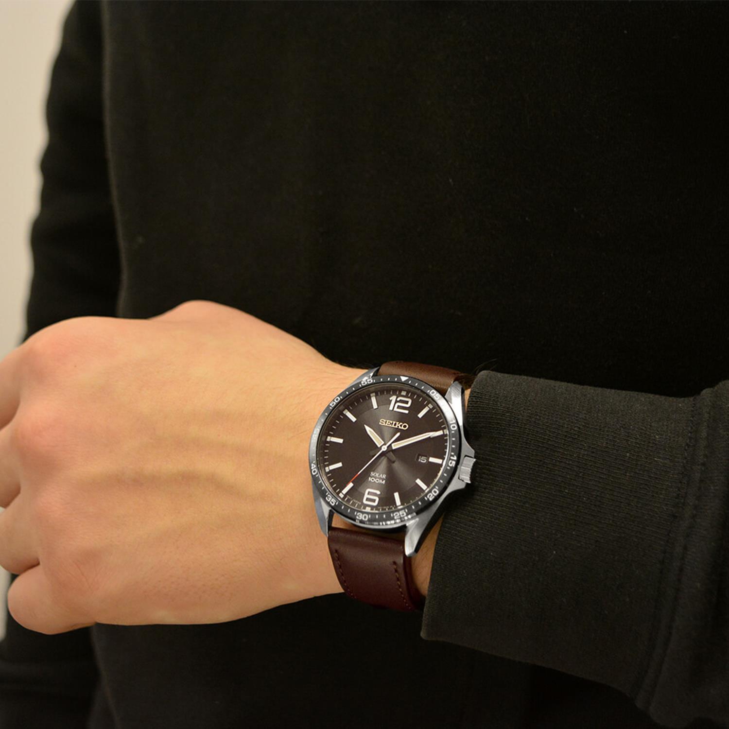 Seiko SNE487P1 zegarek męski Solar - miniatura 2