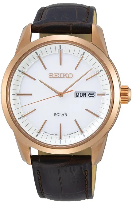 Seiko SNE530P1 Solar Solar Classic Sapphire Day-Date 100m - zdjęcie 1