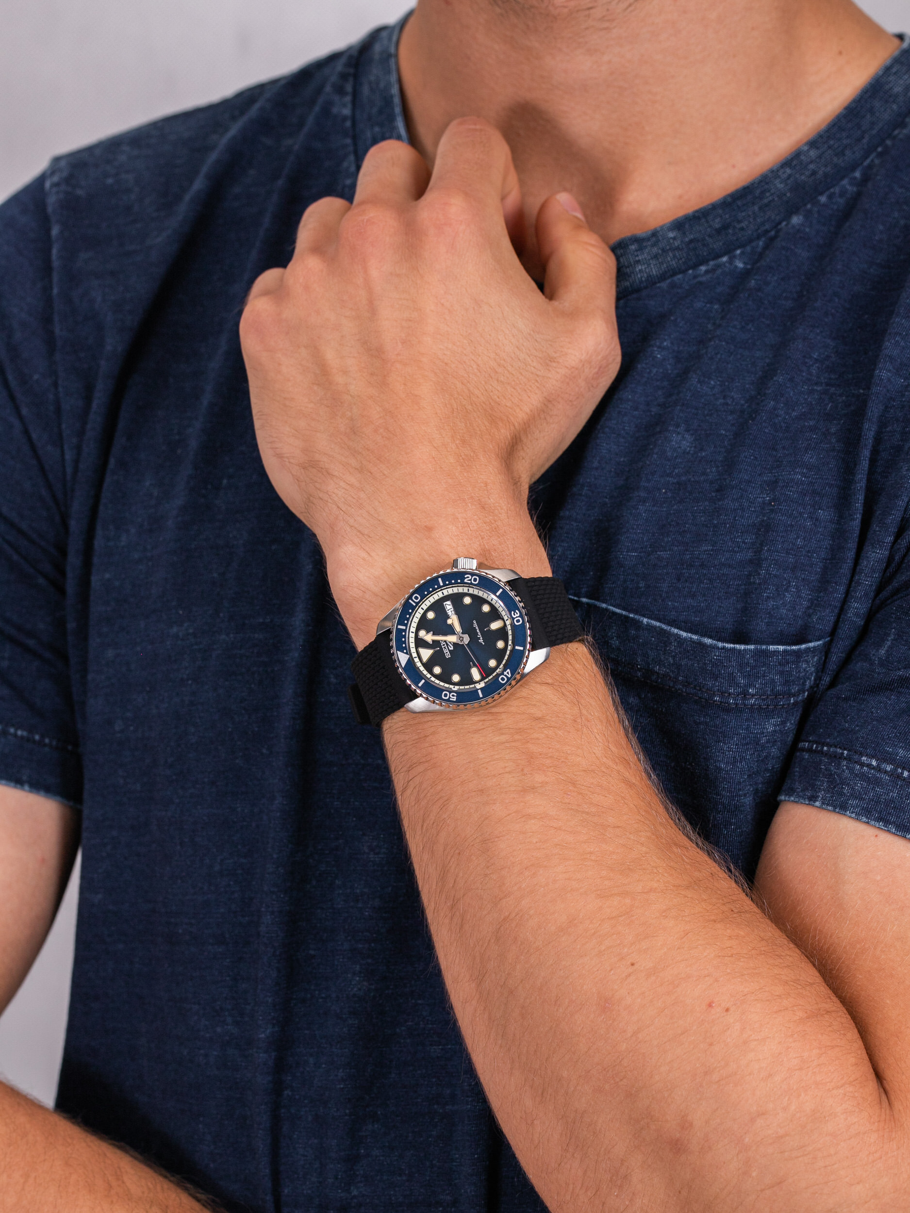 Seiko SRPD71K2 męski zegarek Sports Automat pasek - miniatura 3
