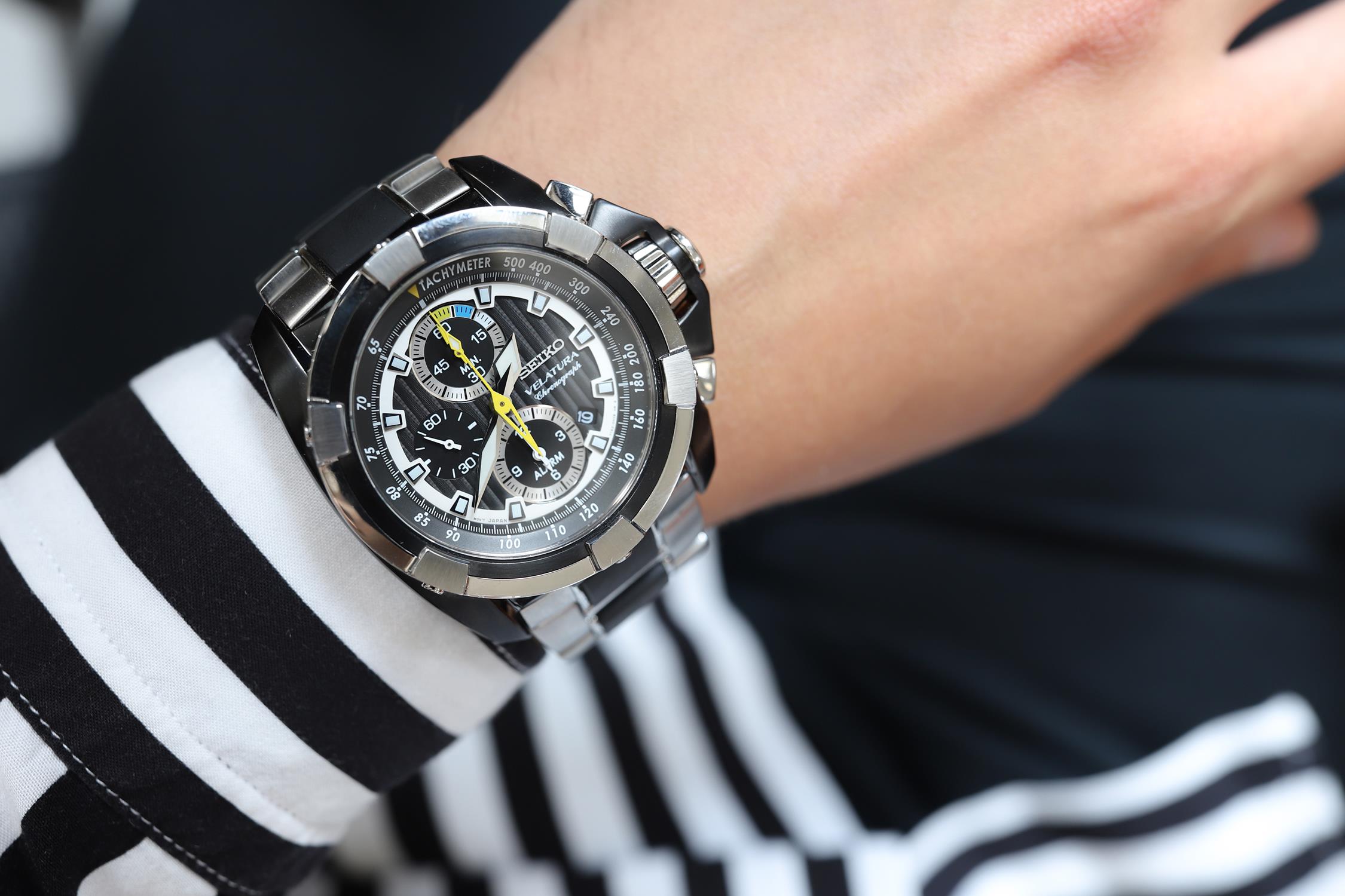 Seiko SNAE21P1 zegarek męski sportowy Velatura bransoleta - miniatura 7
