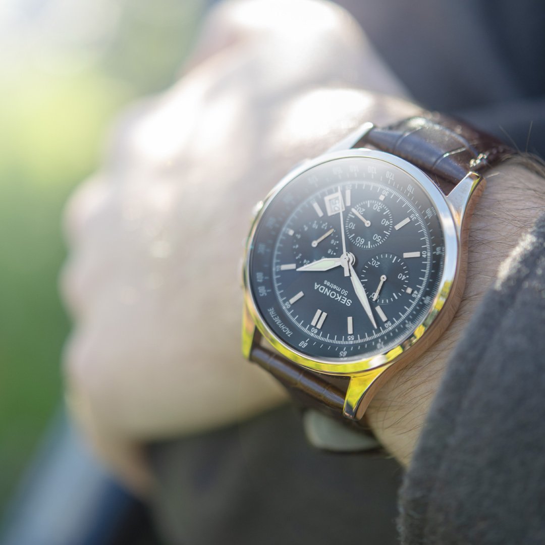 zegarek Sekonda SEK.1157 różowe złoto Chronograph - miniatura 7