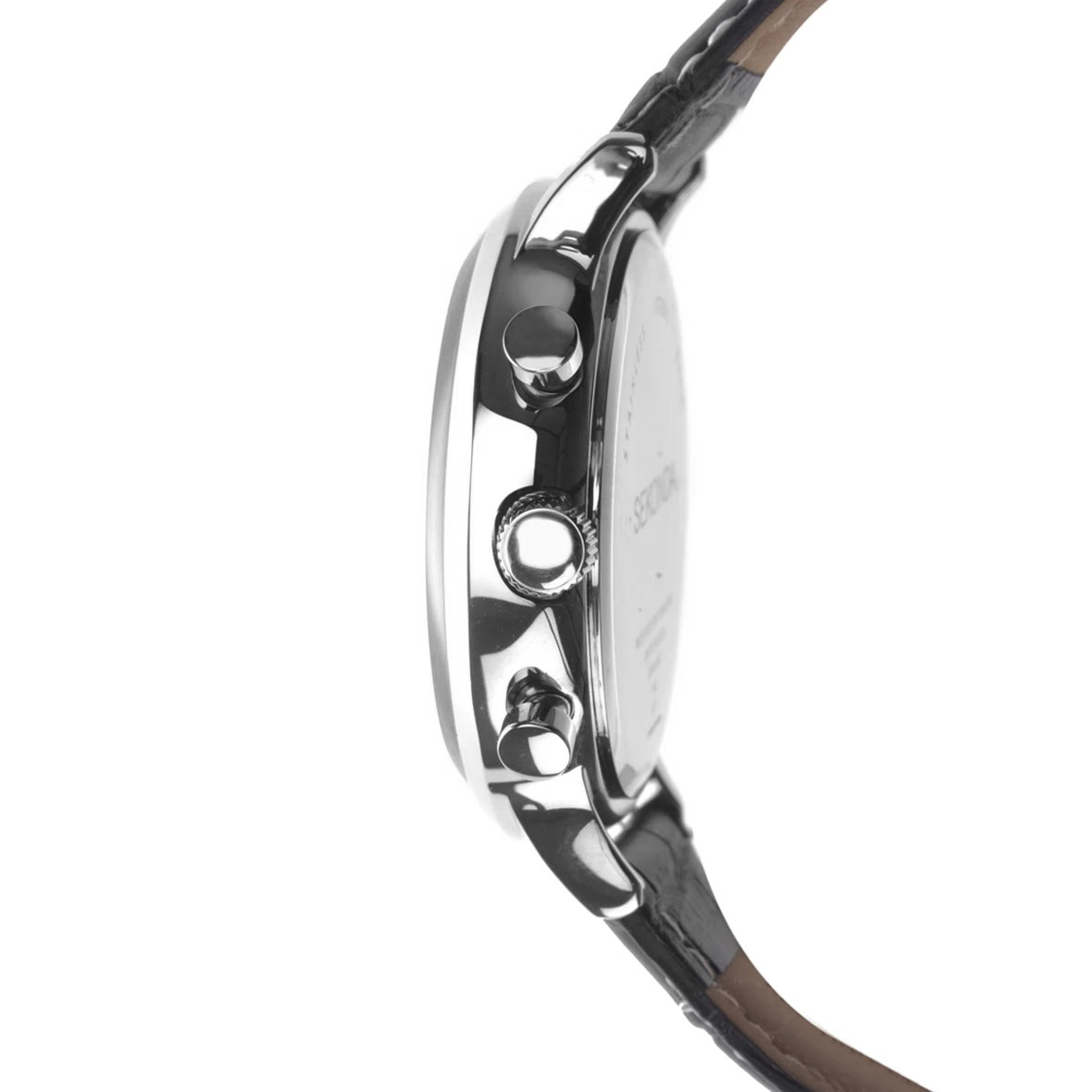 Sekonda SEK.1509 Chronograph Mens Black Leather Strap Chronograph Watch zegarek męski elegancki mineralne - miniatura 5