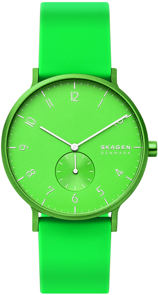 Skagen Aaren Kulor Neon Green Silicone SKW6556