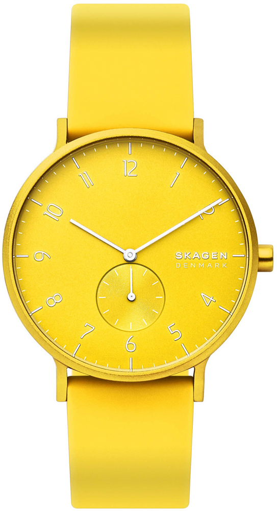 Skagen Aaren Kulor Neon Yellow Silicone SKW6557