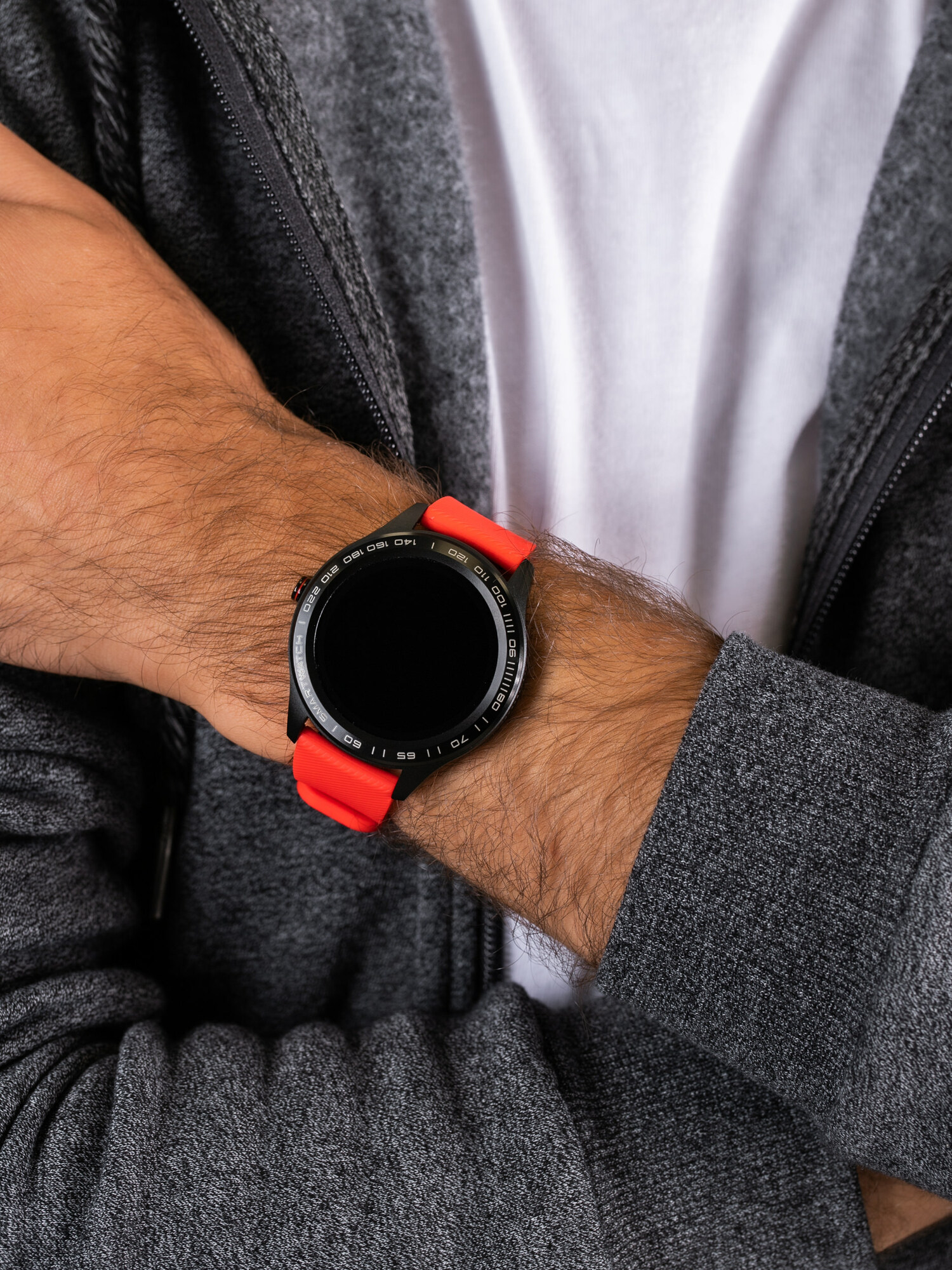 zegarek Garett 5903246286960 Smartwatch Garett Men 3S RT czerwony męski z krokomierz Męskie - miniatura 3