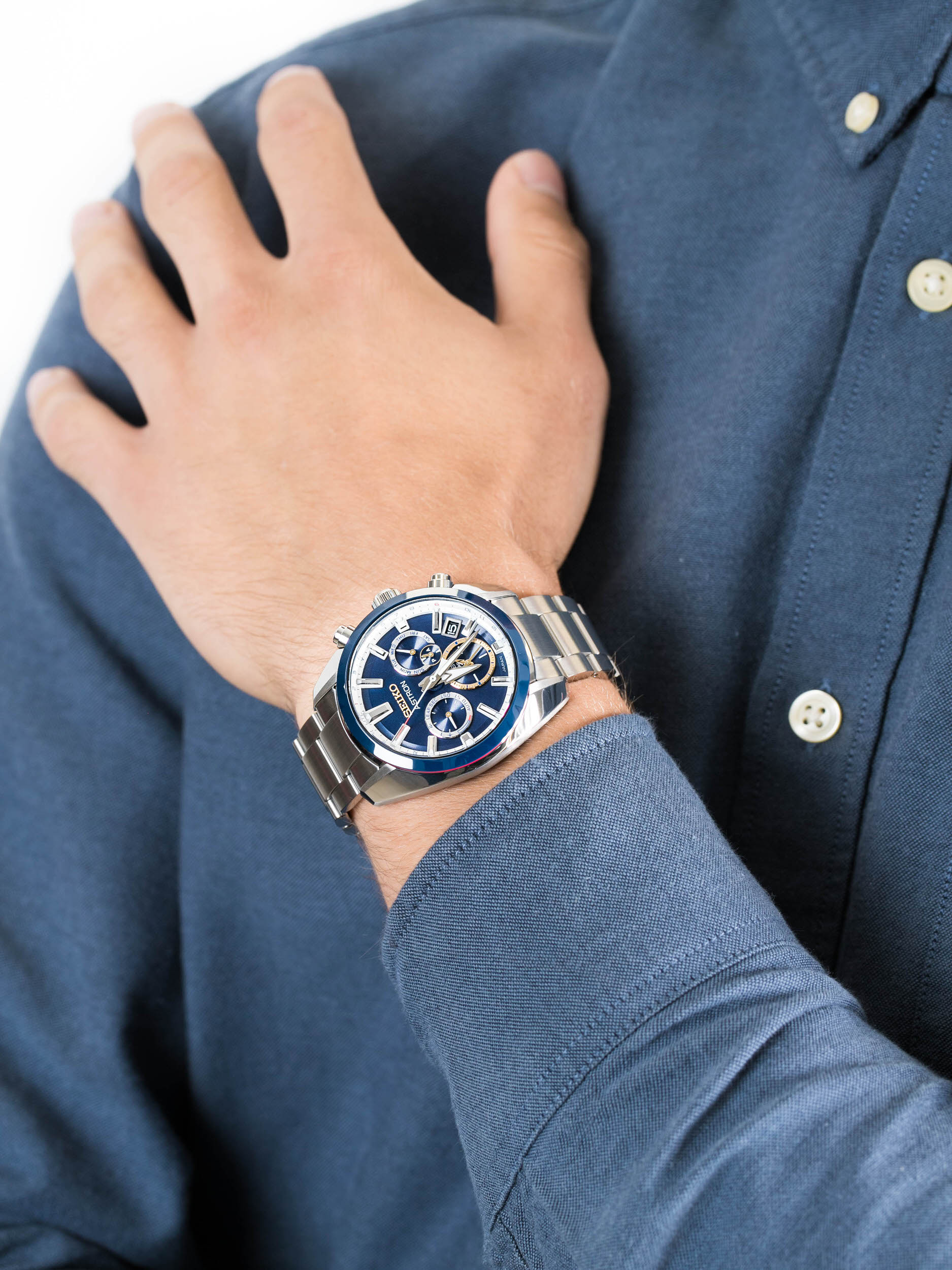zegarek Seiko SSH045J1 Astron GPS Solar Novak Djokovic 2020 Limited Edition męski z gps Astron - miniatura 3