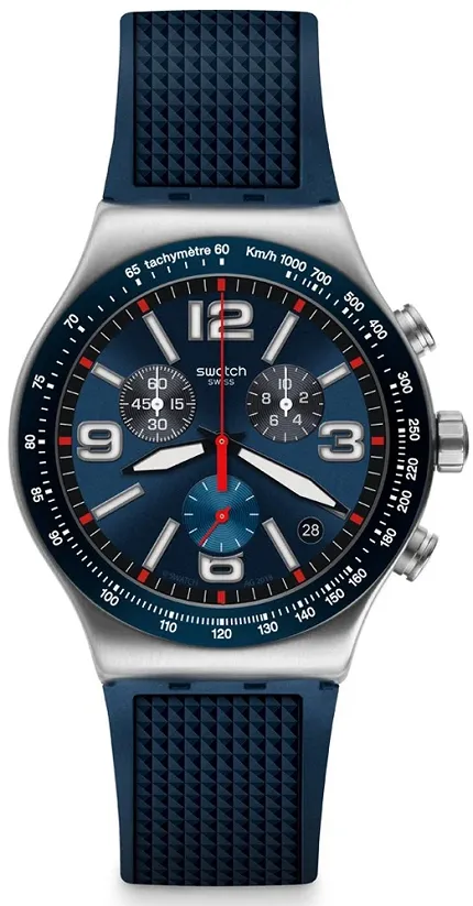 Swatch YVS454 Irony Chrono BLUE GRID - zdjęcie 1