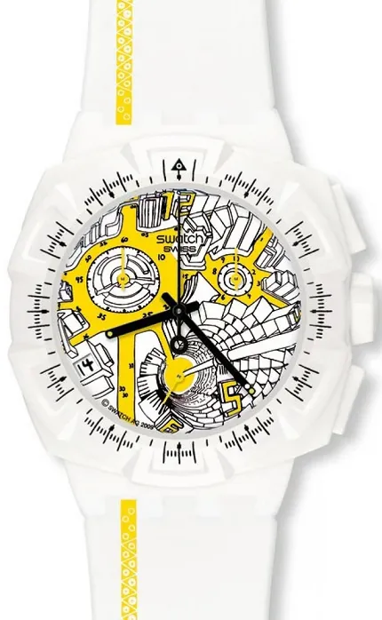 Swatch SUIW410 Originals Chrono STREET MAP YELLOW - zdjęcie 1