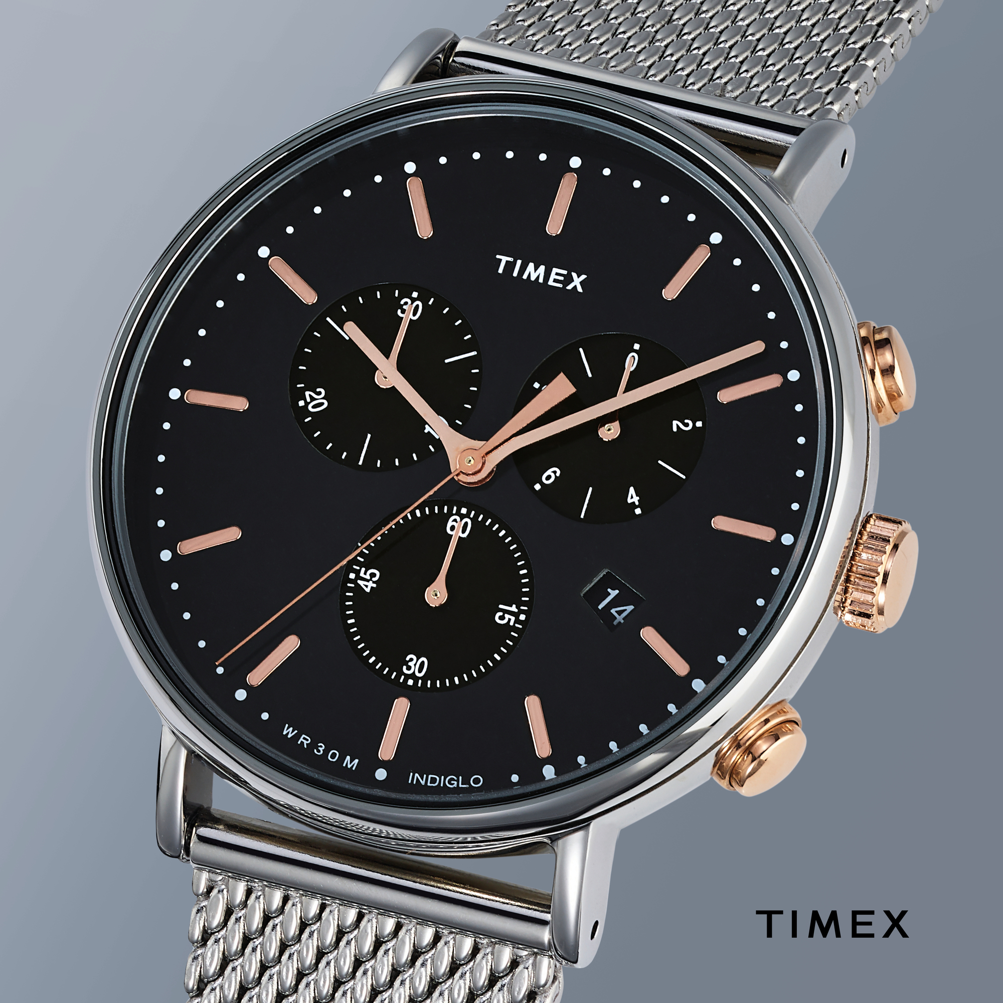 Timex TW2T11400 zegarek srebrny fashion/modowy Fairfield bransoleta - miniatura 5