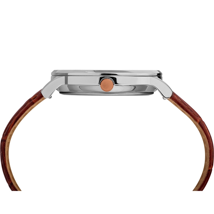 Timex TW2R95900 zegarek srebrny klasyczny Waterbury pasek - miniatura 5