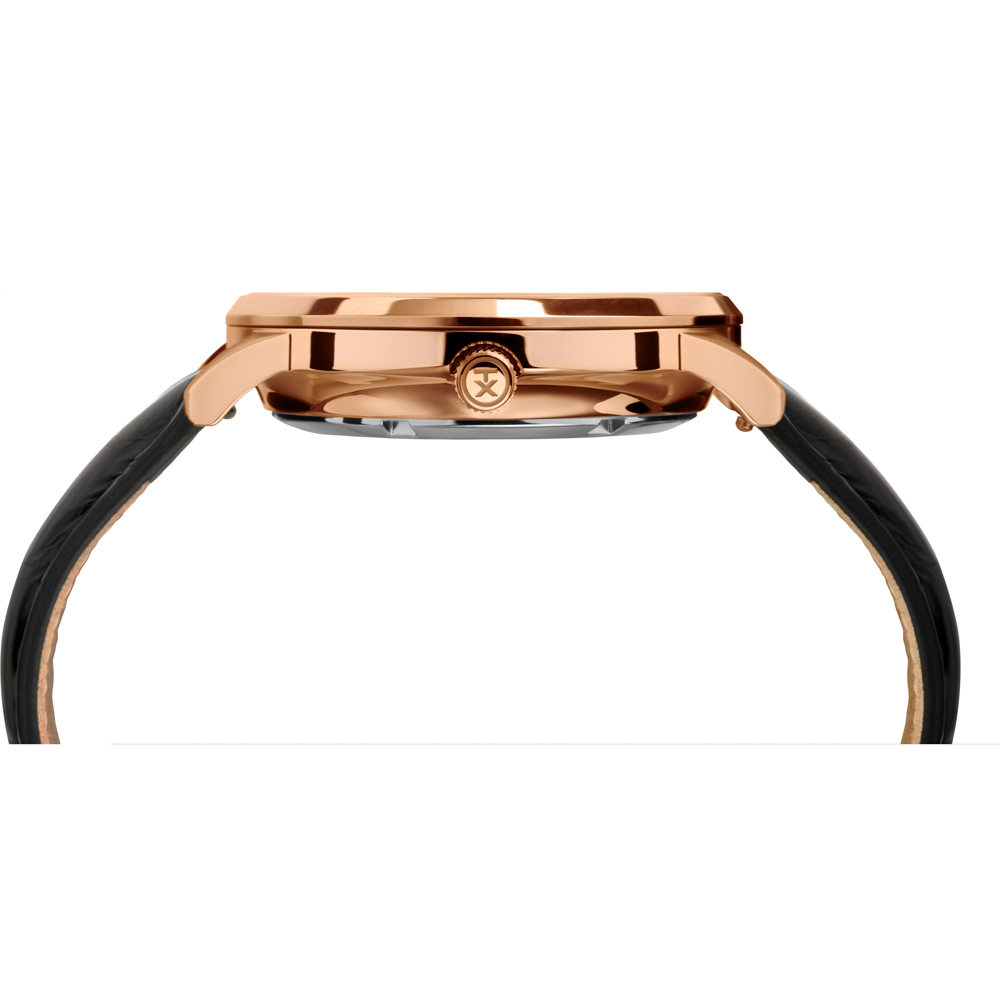 Timex TW2T70100 zegarek różowe złoto klasyczny Waterbury pasek - miniatura 5