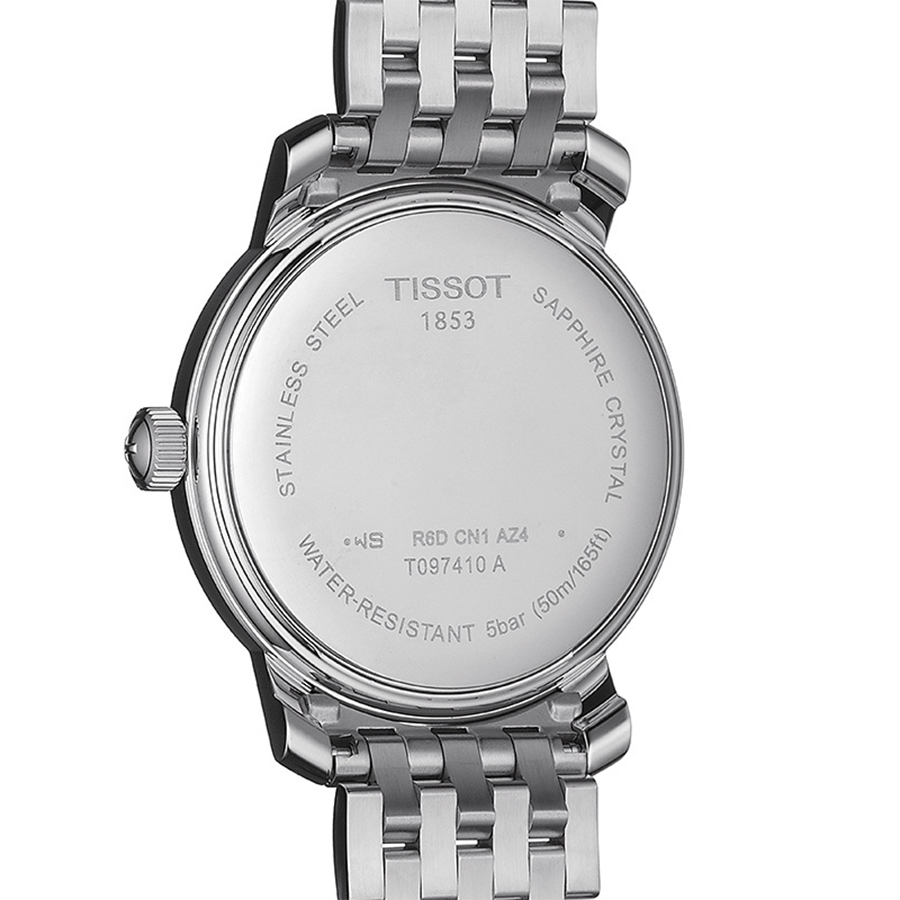 Tissot T097.410.11.038.00 zegarek srebrny elegancki Bridgeport bransoleta - miniatura 5