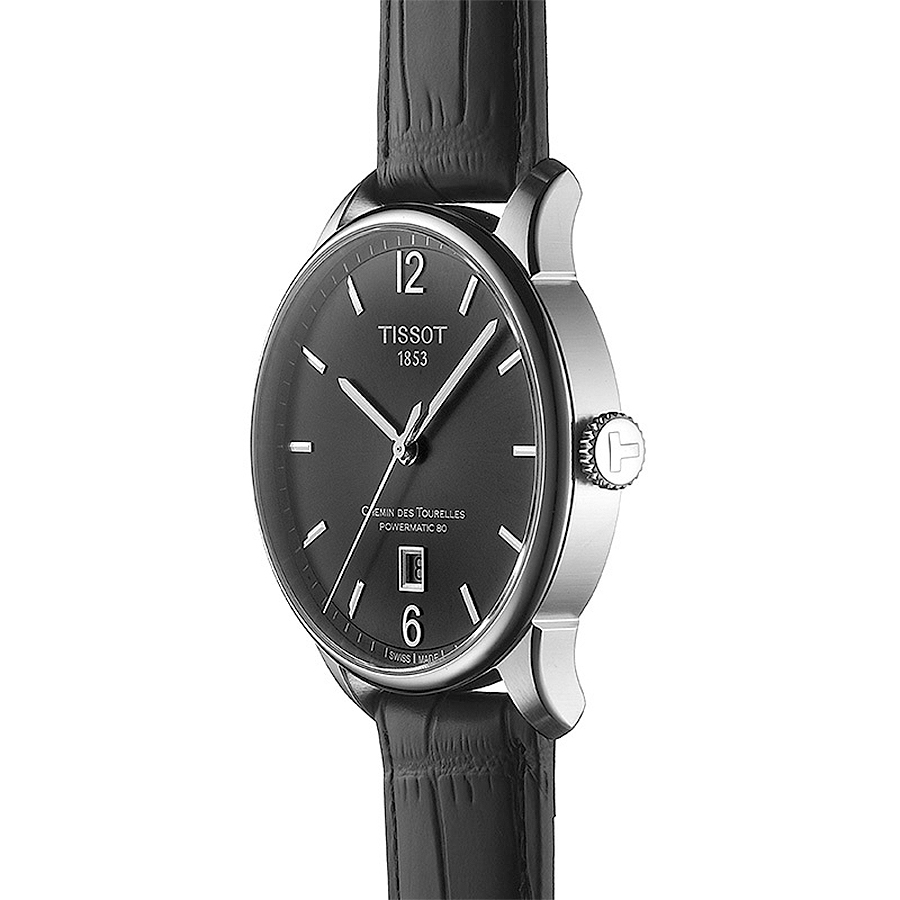 Tissot T099.407.16.447.00 CHEMIN DES TOURELLES POWERMATIC 80 zegarek klasyczny Chemin des Tourelles - miniatura 4