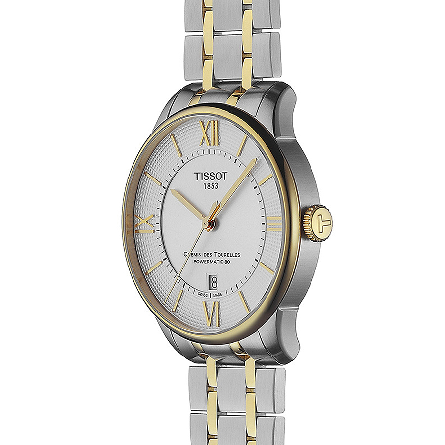 Tissot T099.407.22.038.00 CHEMIN DES TOURELLES AUTOMATIC GENT zegarek elegancki Chemin des Tourelles - miniatura 4