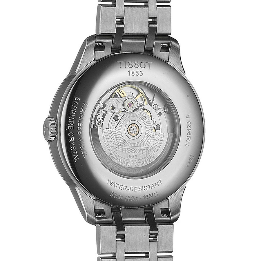zegarek Tissot T099.429.11.038.00 automatyczny męski Chemin des Tourelles CHEMIN DES TOURELLES POWERMATIC 80 GMT - miniatura 6