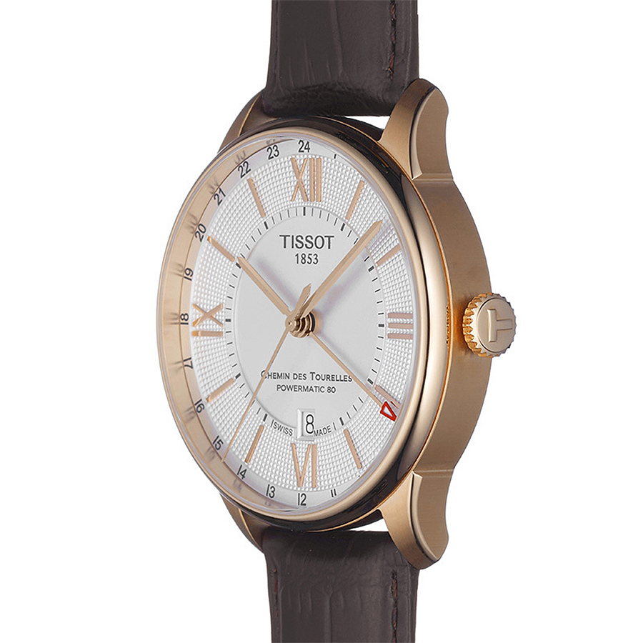 Tissot T099.429.36.038.00 CHEMIN DES TOURELLES POWERMATIC 80 GMT zegarek klasyczny Chemin des Tourelles - miniatura 4