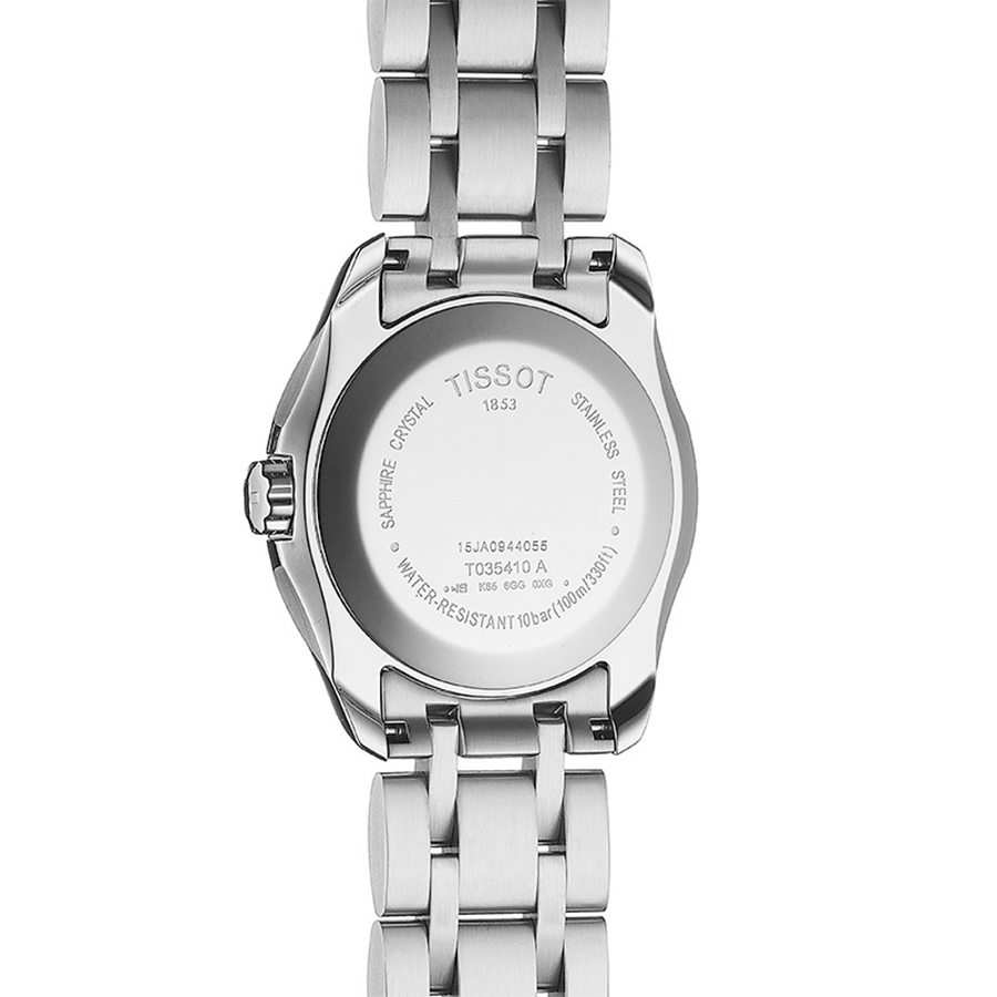 Tissot T035.410.11.051.00 zegarek srebrny elegancki Couturier bransoleta - miniatura 5