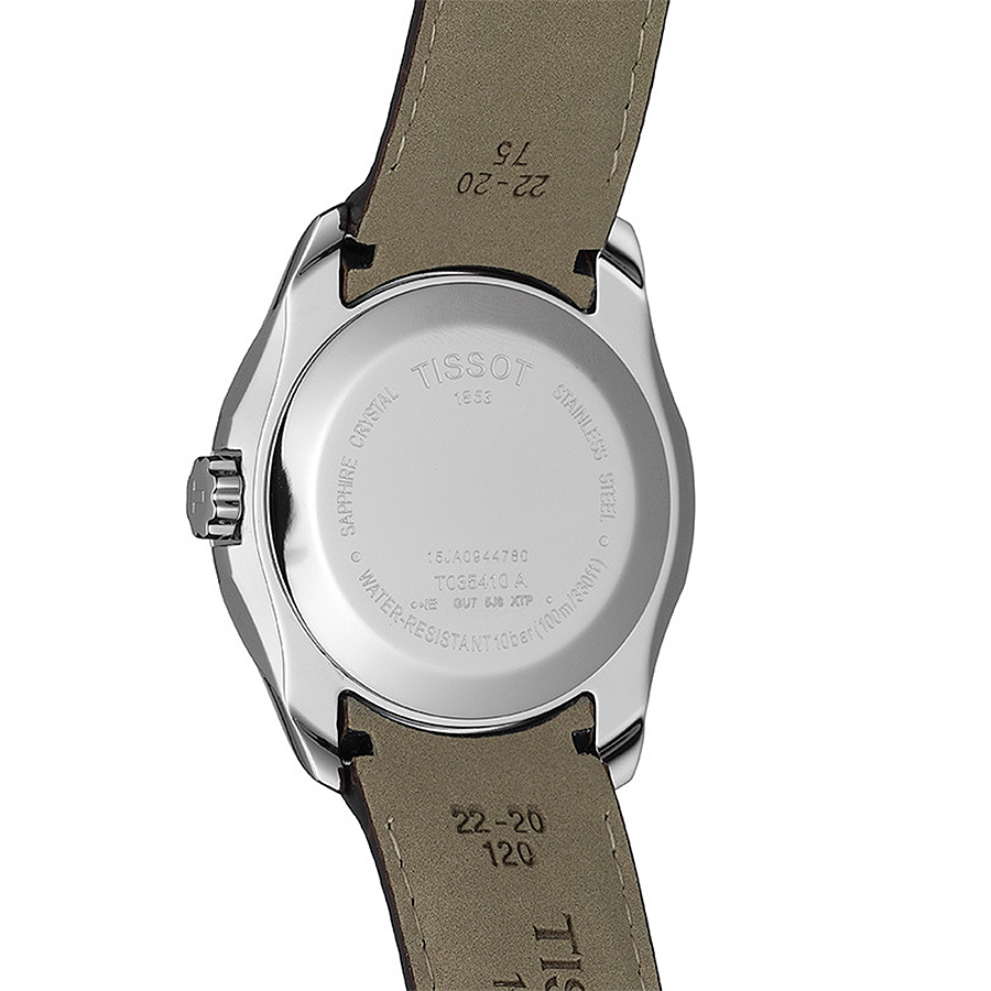 Tissot T035.410.16.031.00 zegarek srebrny klasyczny Couturier pasek - miniatura 5