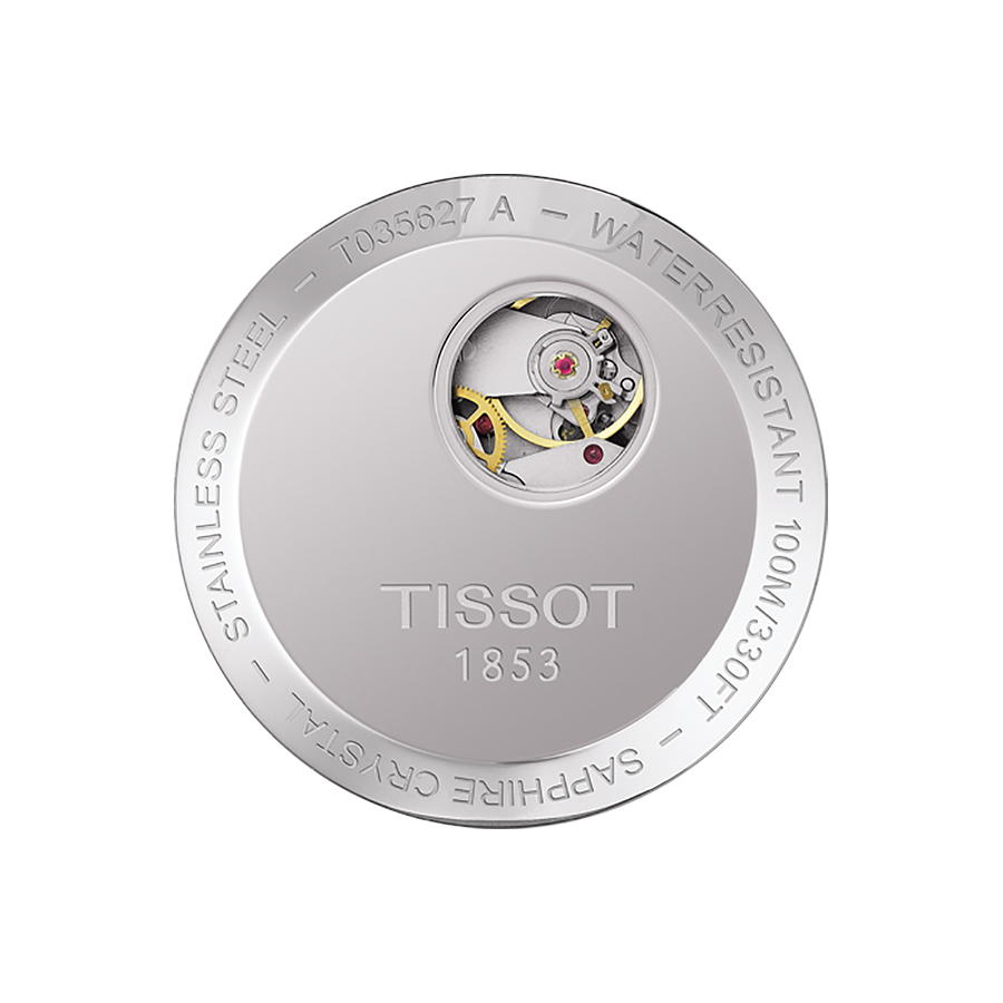Tissot T035.627.16.031.00 zegarek srebrny sportowy Couturier pasek