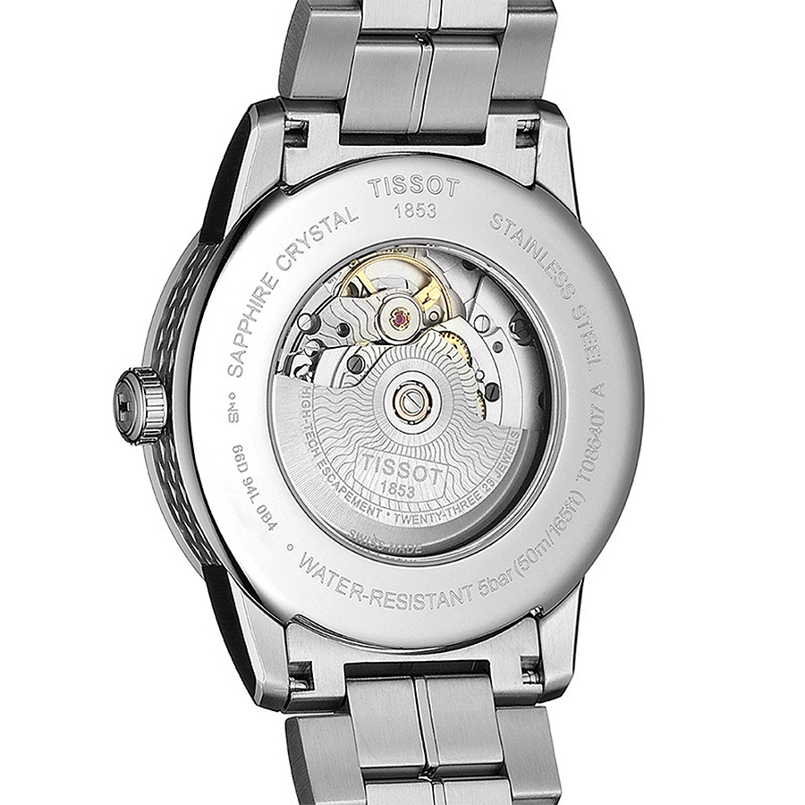 zegarek Tissot T086.407.11.031.00 automatyczny męski Luxury LUXURY POWERMATIC 80 - miniatura 6