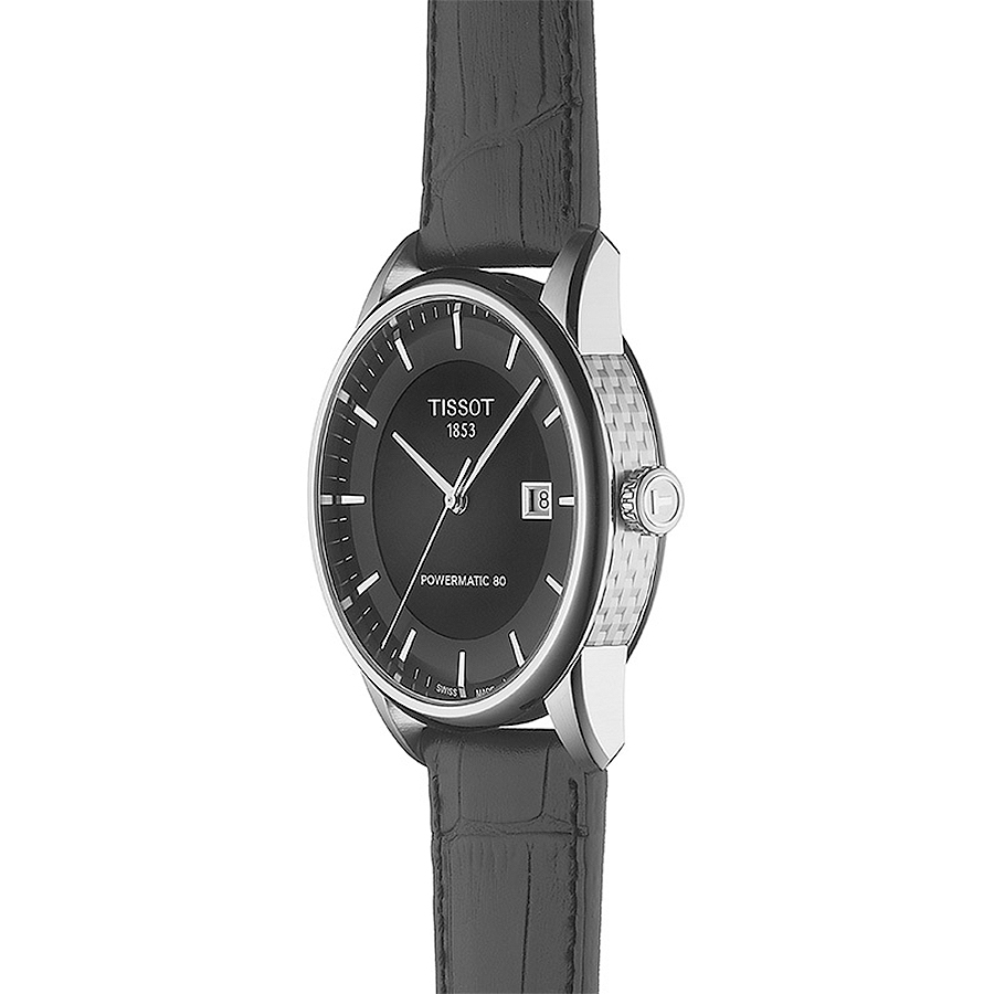 Tissot T086.407.16.051.00 LUXURY POWERMATIC 80 Luxury klasyczny zegarek srebrny - miniatura 6