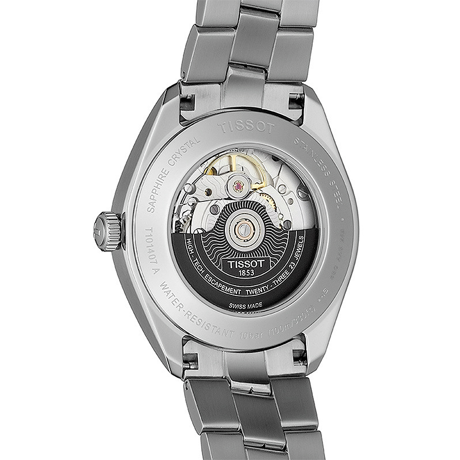 Tissot T101.407.11.031.00 zegarek srebrny elegancki PR 100 bransoleta - miniatura 5