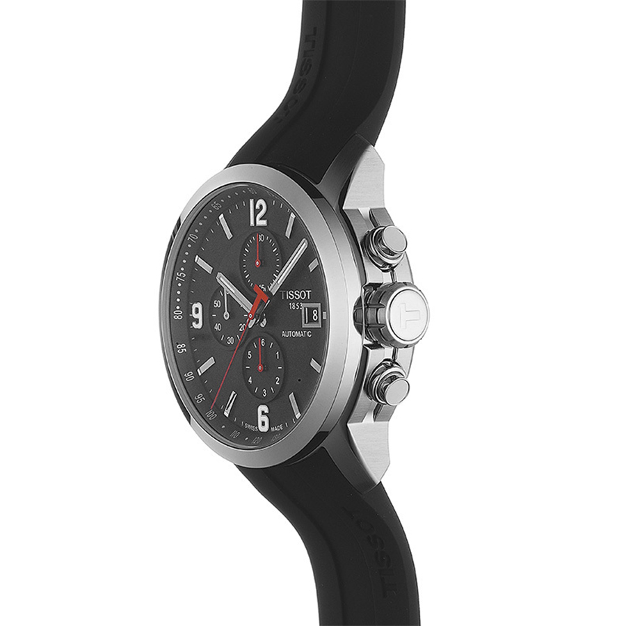 Tissot T055.427.17.057.00 PRC 200 AUTOMATIC CHRONOGRAPH PRC 200 sportowy zegarek srebrny - miniatura 6