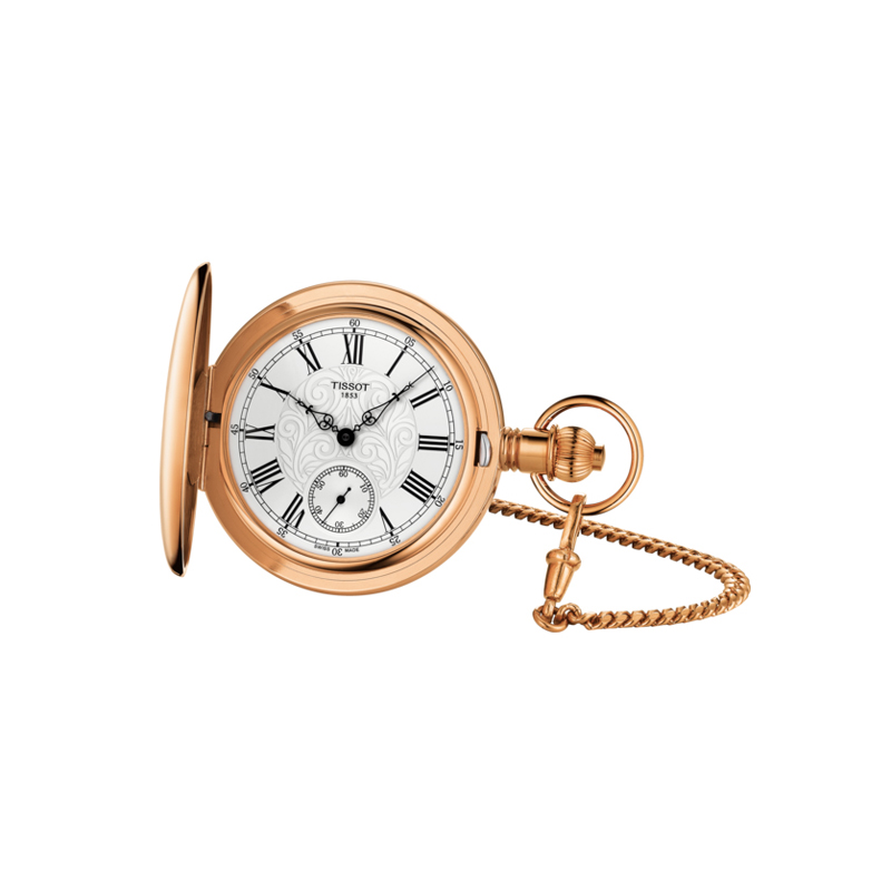 Tissot T864.405.99.033.01 męski zegarek Savonnette łańcuszek - miniatura 3