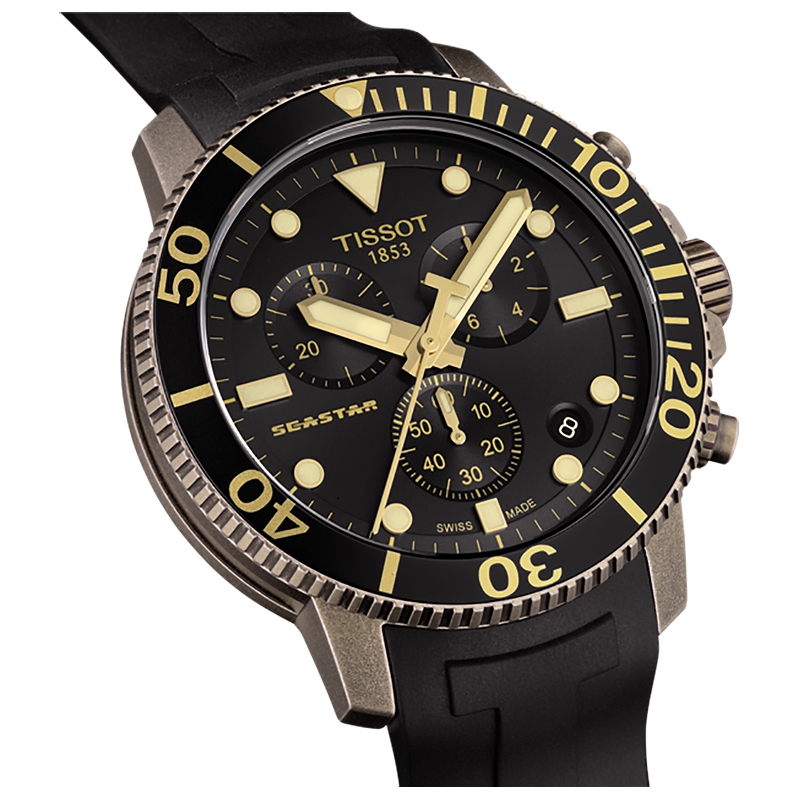 zegarek Tissot T120.417.37.051.01 SEASTAR 1000 CHRONOGRAPH męski z chronograf Seastar 1000 - miniatura 3