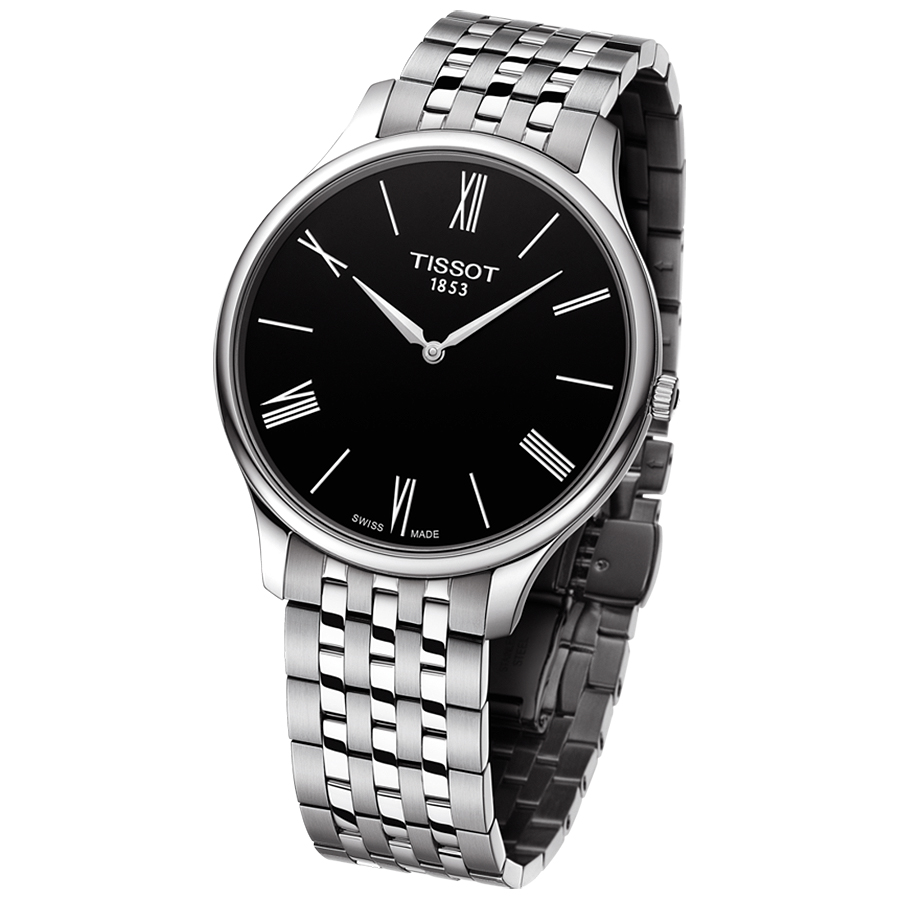 Tissot T063.409.11.058.00 Tradition TRADITION zegarek męski elegancki szafirowe - miniatura 2