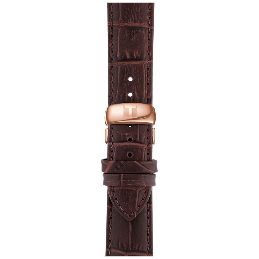 Tissot T063.610.36.037.00 zegarek różowe złoto klasyczny Tradition pasek - miniatura 2