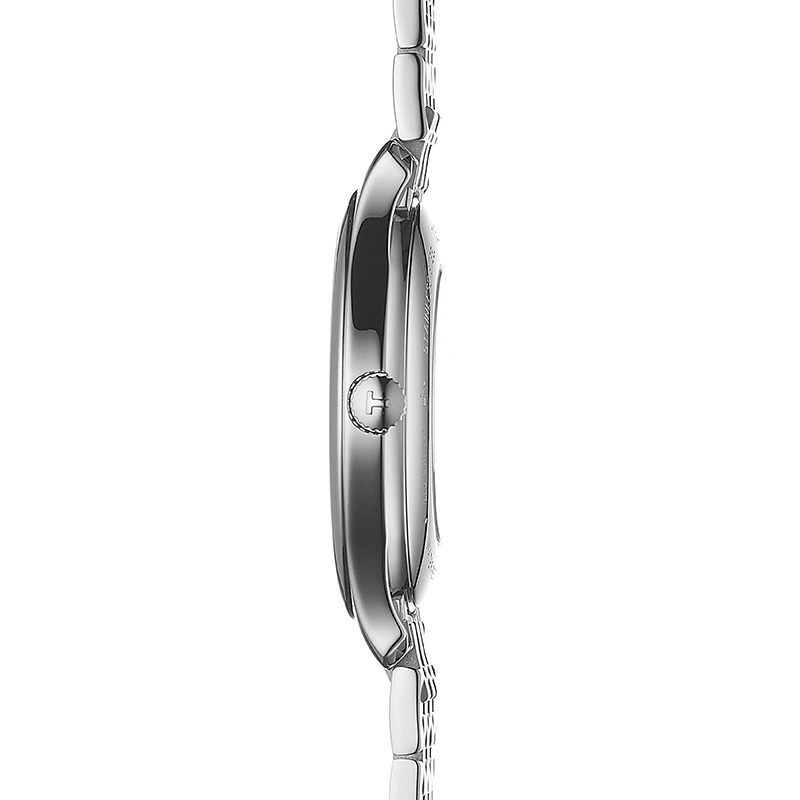 Tissot T063.907.11.038.00 zegarek srebrny elegancki Tradition bransoleta - miniatura 5