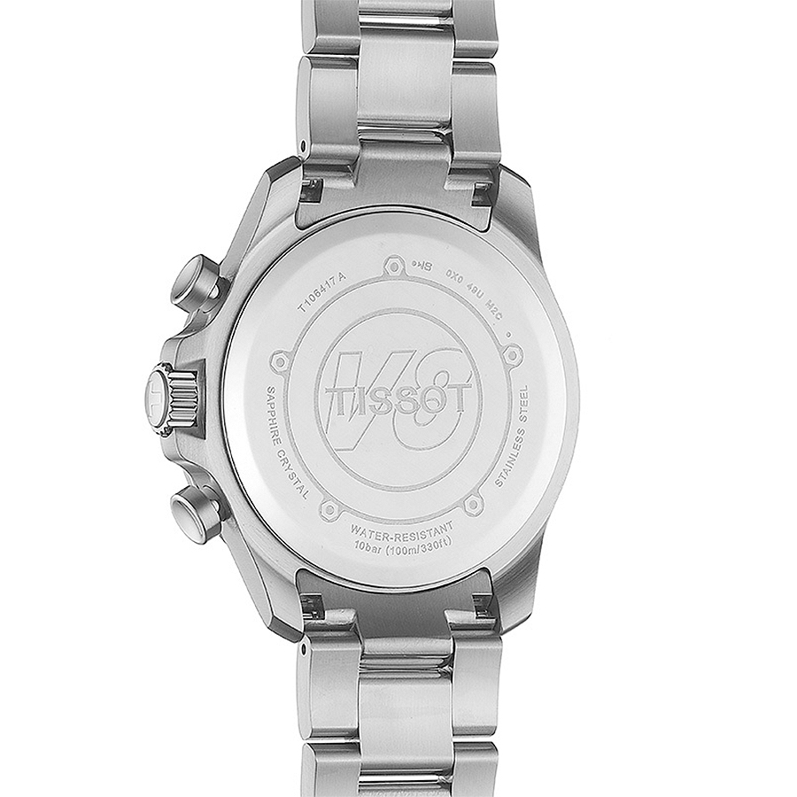 Tissot T106.417.11.031.00 zegarek srebrny sportowy V8 bransoleta - miniatura 5