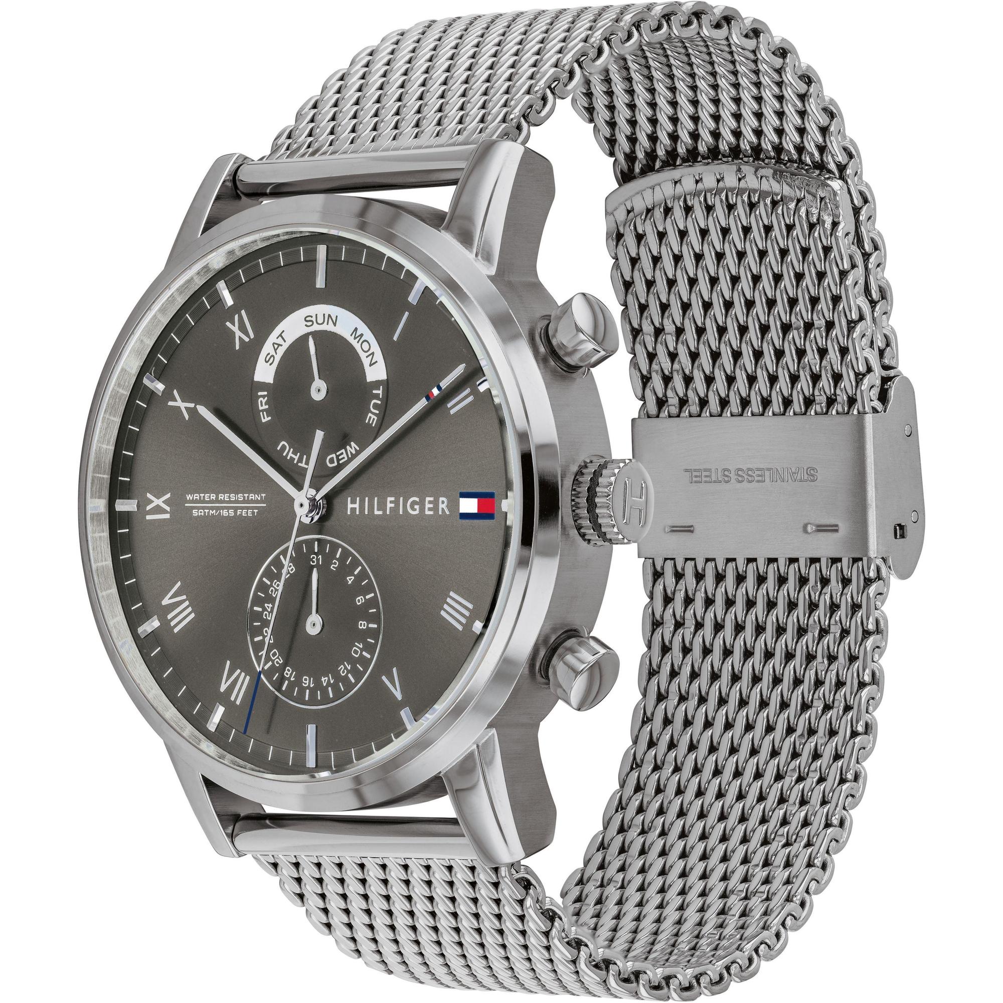 Tommy Hilfiger 1710402 zegarek srebrny klasyczny Męskie bransoleta - miniatura 5