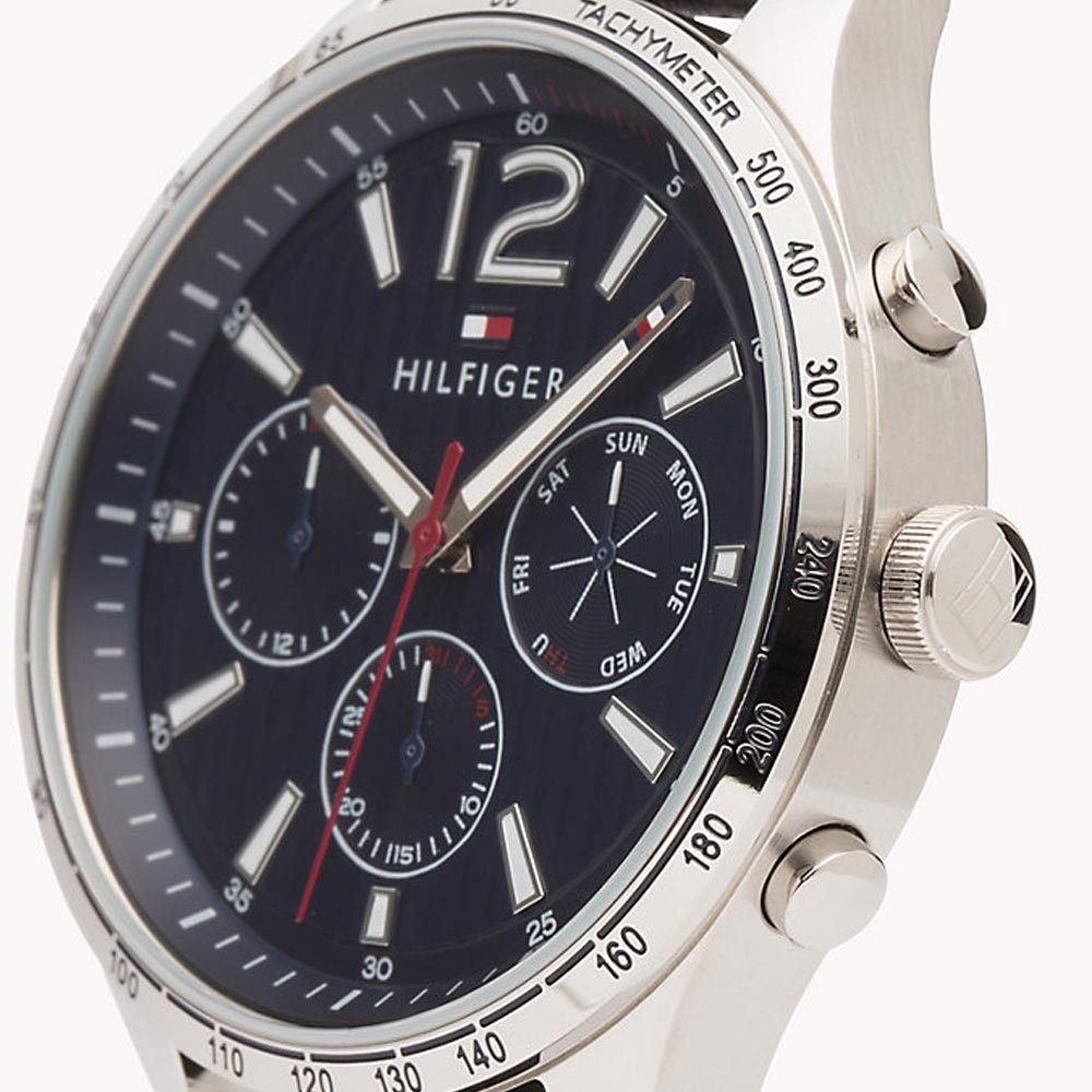 Tommy Hilfiger 1791468 zegarek srebrny fashion/modowy Męskie pasek