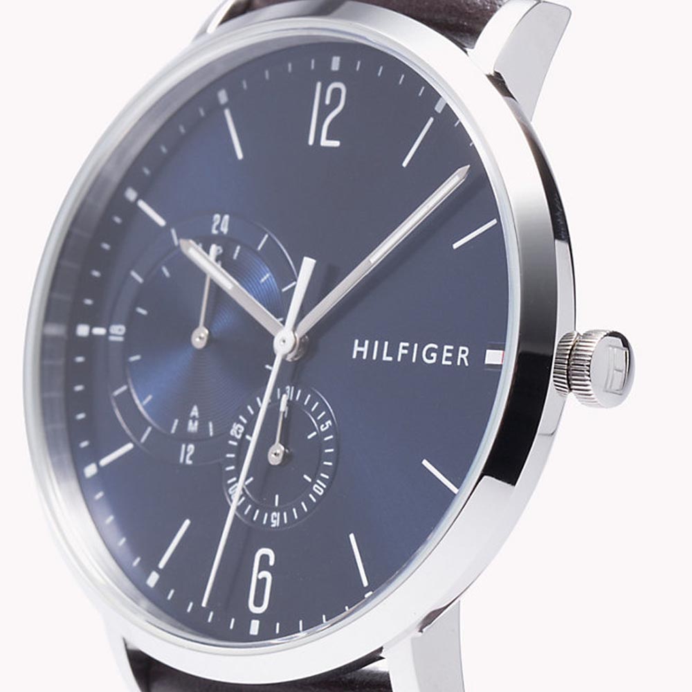 Tommy Hilfiger 1791508 zegarek srebrny klasyczny Męskie pasek