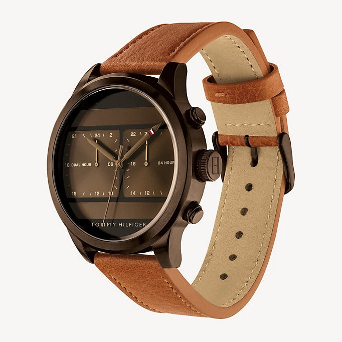 Tommy Hilfiger 1791594 zegarek brązowy klasyczny Męskie pasek - miniatura 5