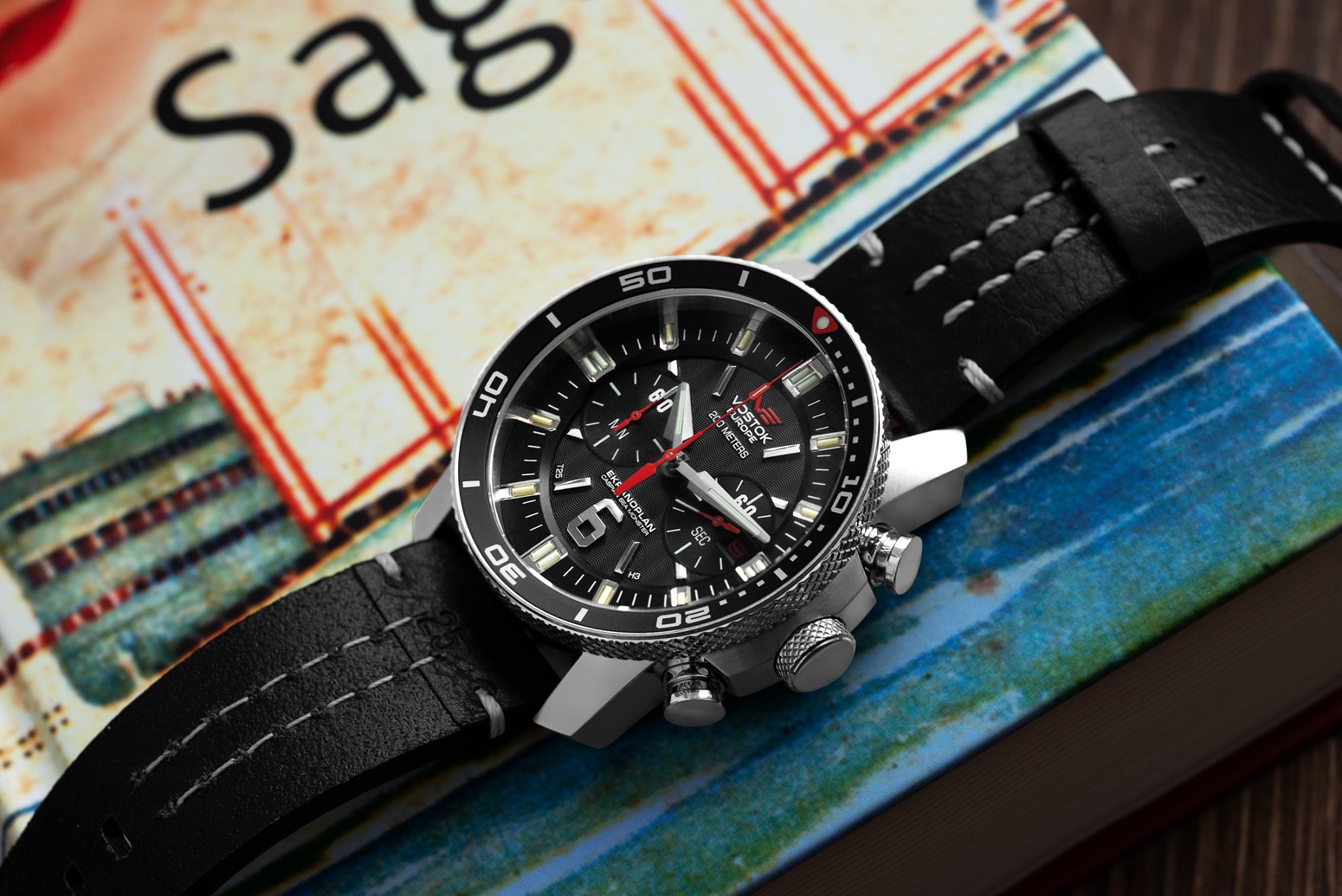 Vostok Europe 6S21-546A508 Ekranoplan Chrono zegarek klasyczny Ekranoplan - miniatura 4