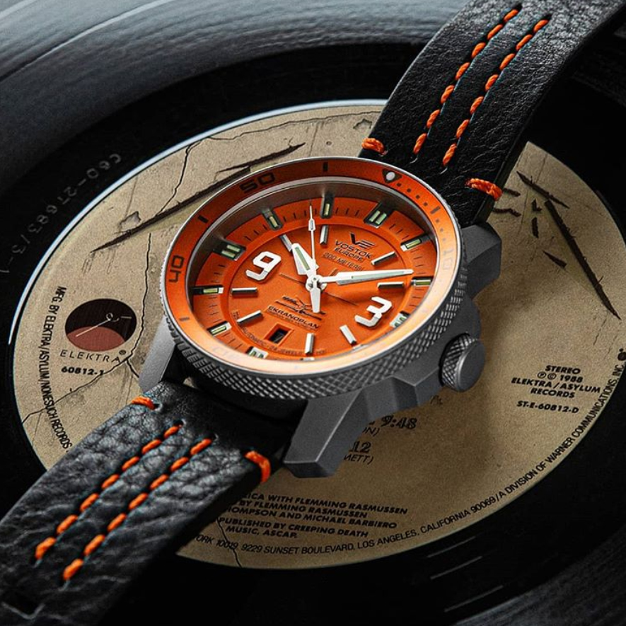 Vostok Europe NH35A-546A509 zegarek srebrny sportowy Ekranoplan pasek - miniatura 5