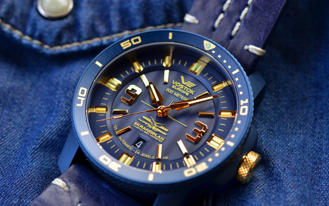 zegarek Vostok Europe NH35A-546D511 niebieski Ekranoplan - miniatura 7