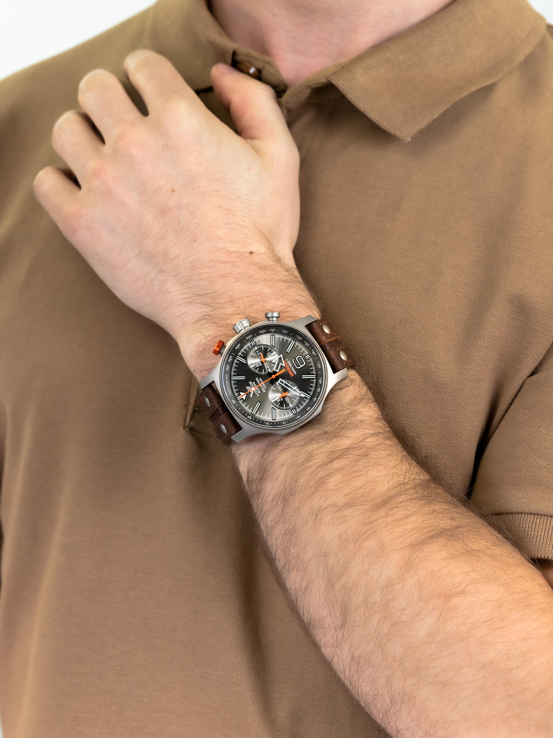 zegarek Vostok Europe 6S21-595H298 Expedition Titan męski z tachometr Expedition - miniatura 3