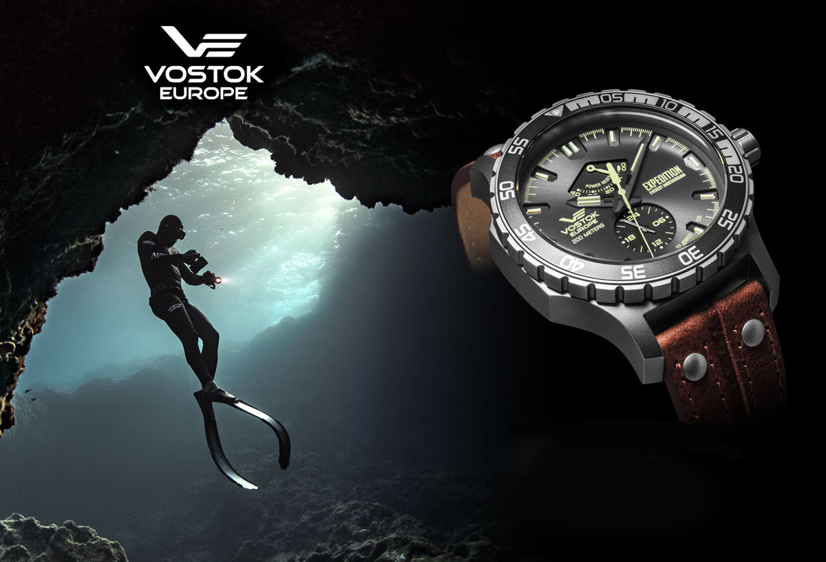 Vostok Europe YN84-597A543 Expedition Everest Underground Expedition Everest Underground Automatic zegarek męski klasyczny mineralne utwardzane
