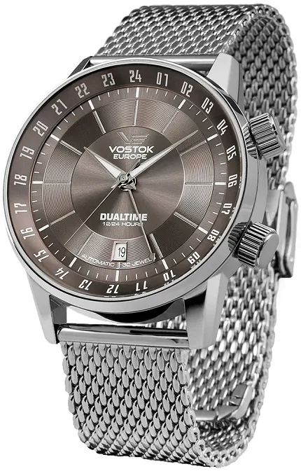 Vostok Europe 2426-5601058B Limousine Limousine Automatic Dual Time Mesh Bracelet - zdjęcie 1