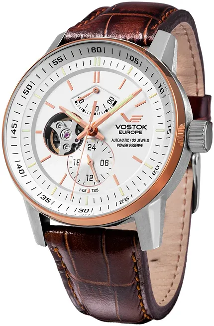 Vostok Europe YN84-565E550 Limousine Limousine Automatic Power Reserve Open Heart - zdjęcie 1