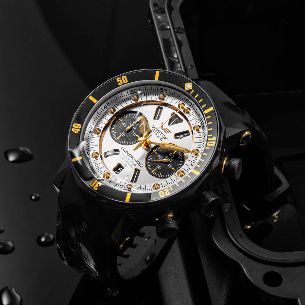 Vostok Europe 6S21-620E277 Lunokhod-2 Chrono Lunokhod sportowy zegarek szary - miniatura 5