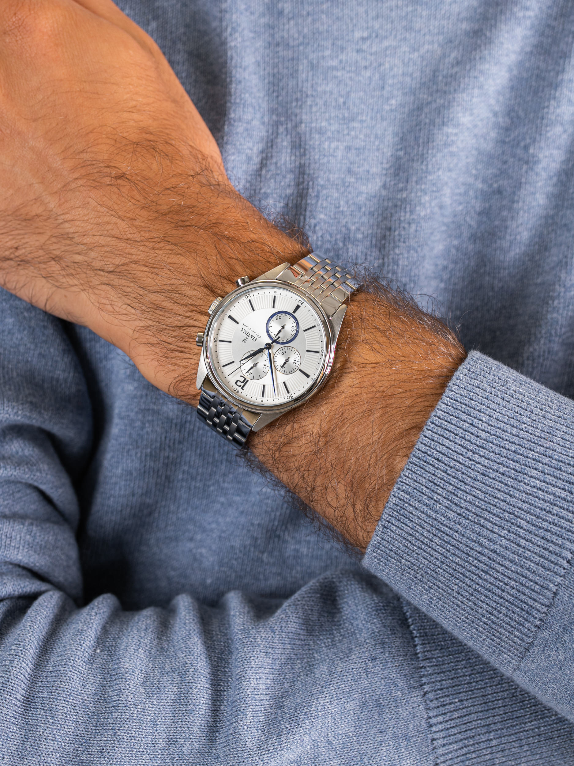 zegarek Festina F20285-1 Timeless Chronograph męski z chronograf Chronograf - miniatura 3